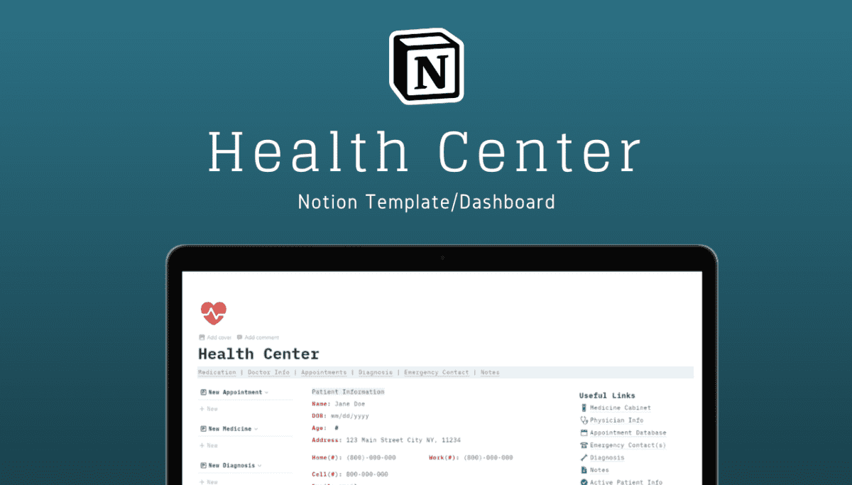 Health Center (Notion Template)