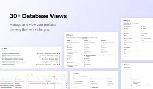 Manage all your projects and tasks in the most organized and efficient way possible. Use the Notion Project Management Template to stay focused and implement a robust structure for your business or personal projects.