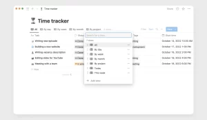 Time tracker for Notion helps you to keep track of your time. Just fill the time gaps