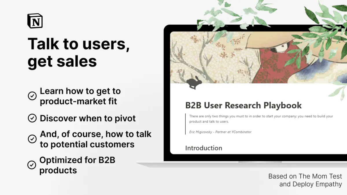 User Research Playbook for B2B Products