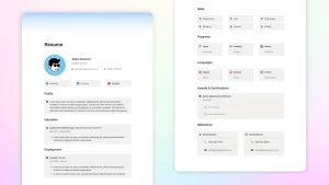 Build a clean and streamlined resume (normal & full-width).