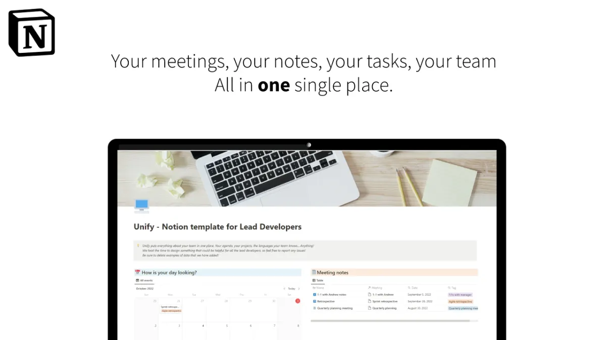 Unify – Notion template for Lead Developers