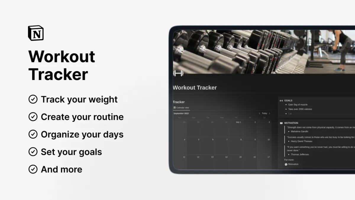 Workout tracker