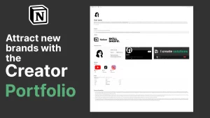 The Creator portfolio help you to share your business information with potential brands.