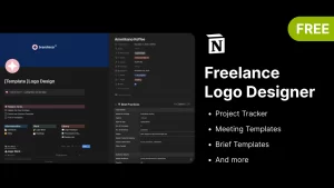 Logo Design Freelance - is a Notion Dashboard to help logo designers keep track of their projects