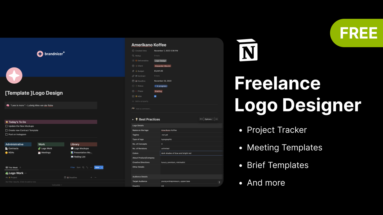 Logo Designer Freelance Dashboard