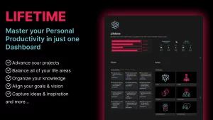 Master your Personal Productivity in just one Dashboard This life dashboard is meant to be a map of your whole life in Notion. One template creates an overview of all your projects