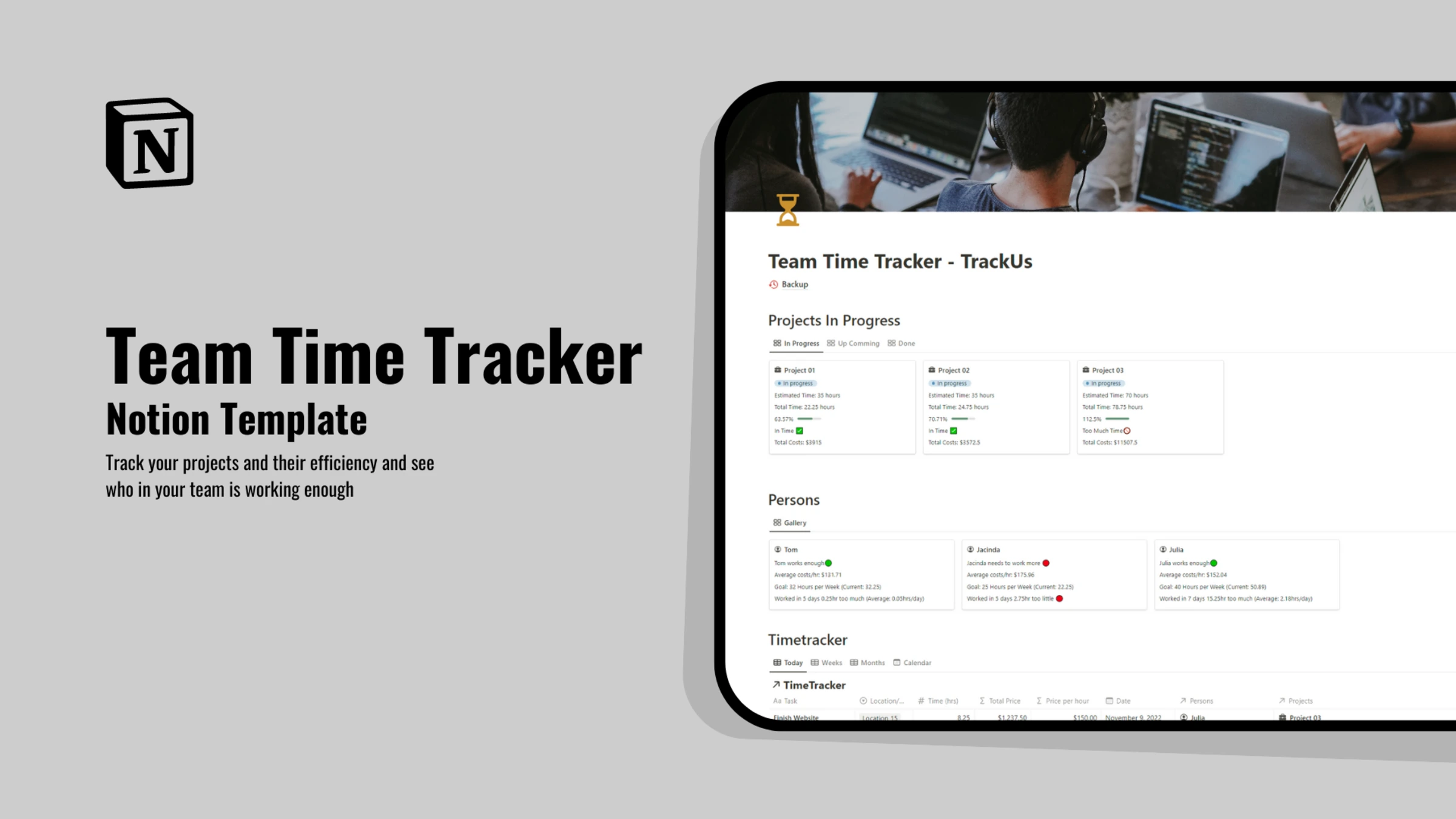 Team Time Tracker – TrackUs