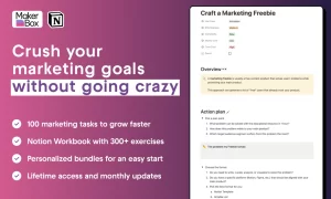 Marketing workbook with 100 actionable tasks