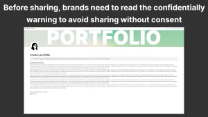 The Creator portfolio help you to share your business information with potential brands.