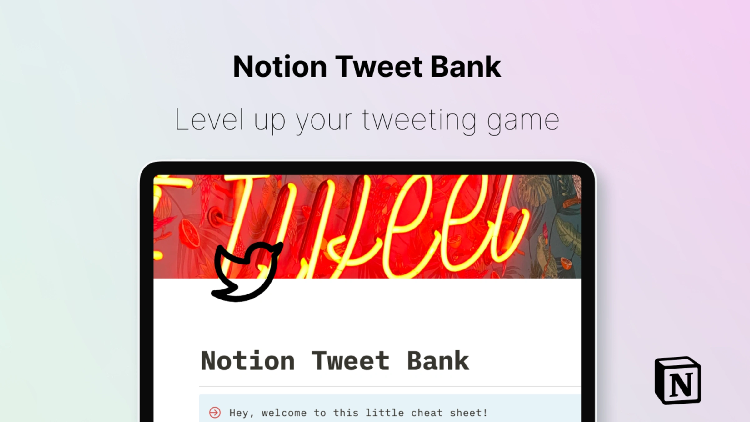 Tweet bank for Notion Creators