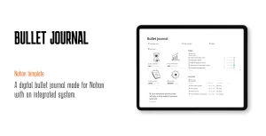 A digital bullet journal with 4+ systems consisting of a goal tracker