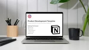 Keep your product tasks organized! A free Notion template to keep track of your team's product tasks & designs.