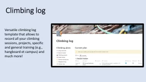 Use this template to track your climbing sessions