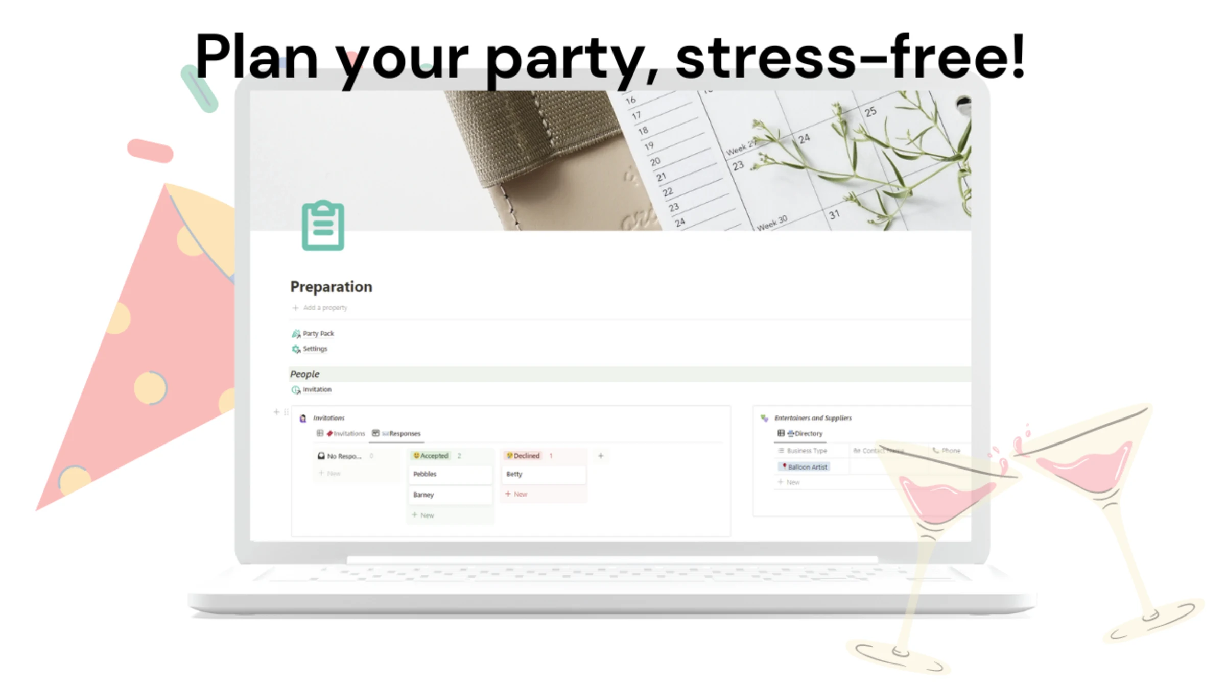 Notion Party Planner