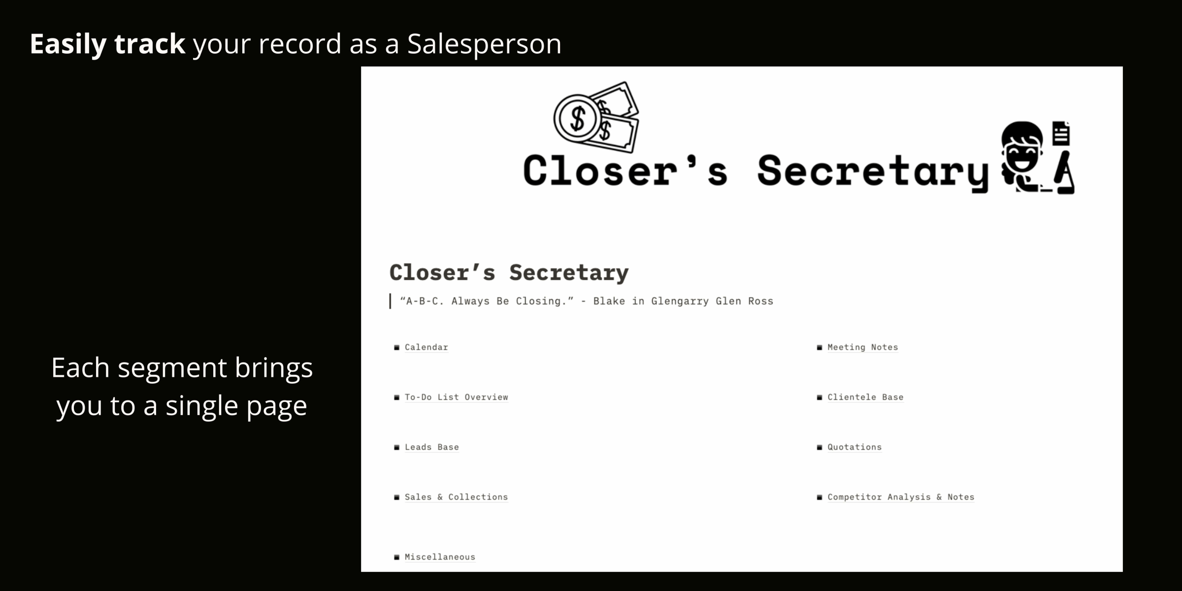 Closer’s Secretary