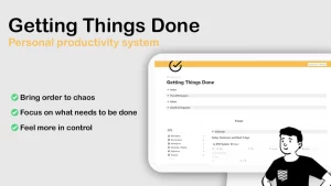 Bring order to chaos with this notion template designed based on the concept of Getting Things Done (GTD)