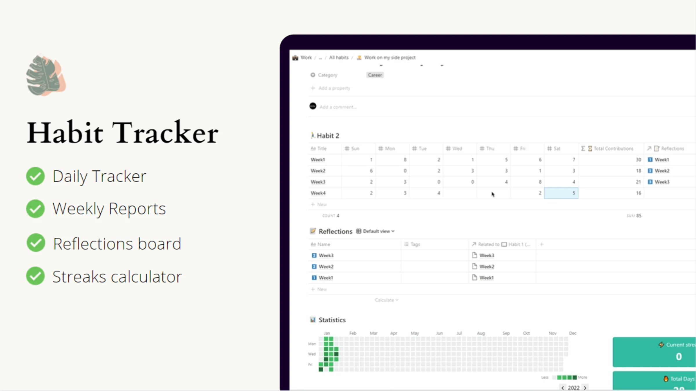 Momentum – Smart habit tracker for Notion