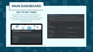 A wholistic management solution to use when starting a business from idea/inception and scaling up to a small to medium size company with multiple employees. Use the 25+ templates inside for day to day task creation and allocation