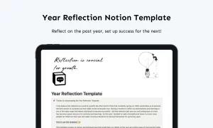 This template allows you to reflect on the past year and set reasonable goals for the next