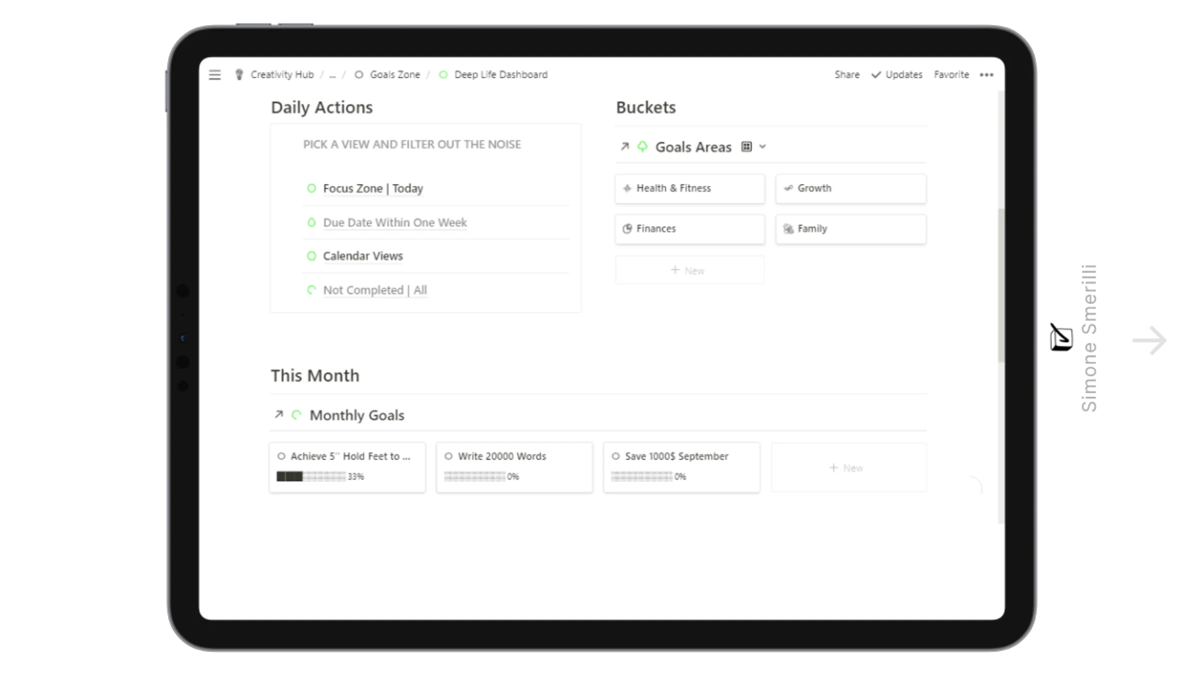 Goals Zone –  Goal Setting Notion System