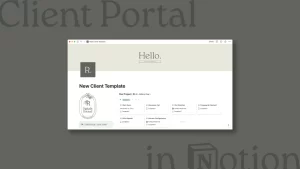 The Client Portal - Notion Template is chocked full of valuable resources for a smooth brand/web design project. It enables you to create a branded client experience all the way from onboarding to launch!