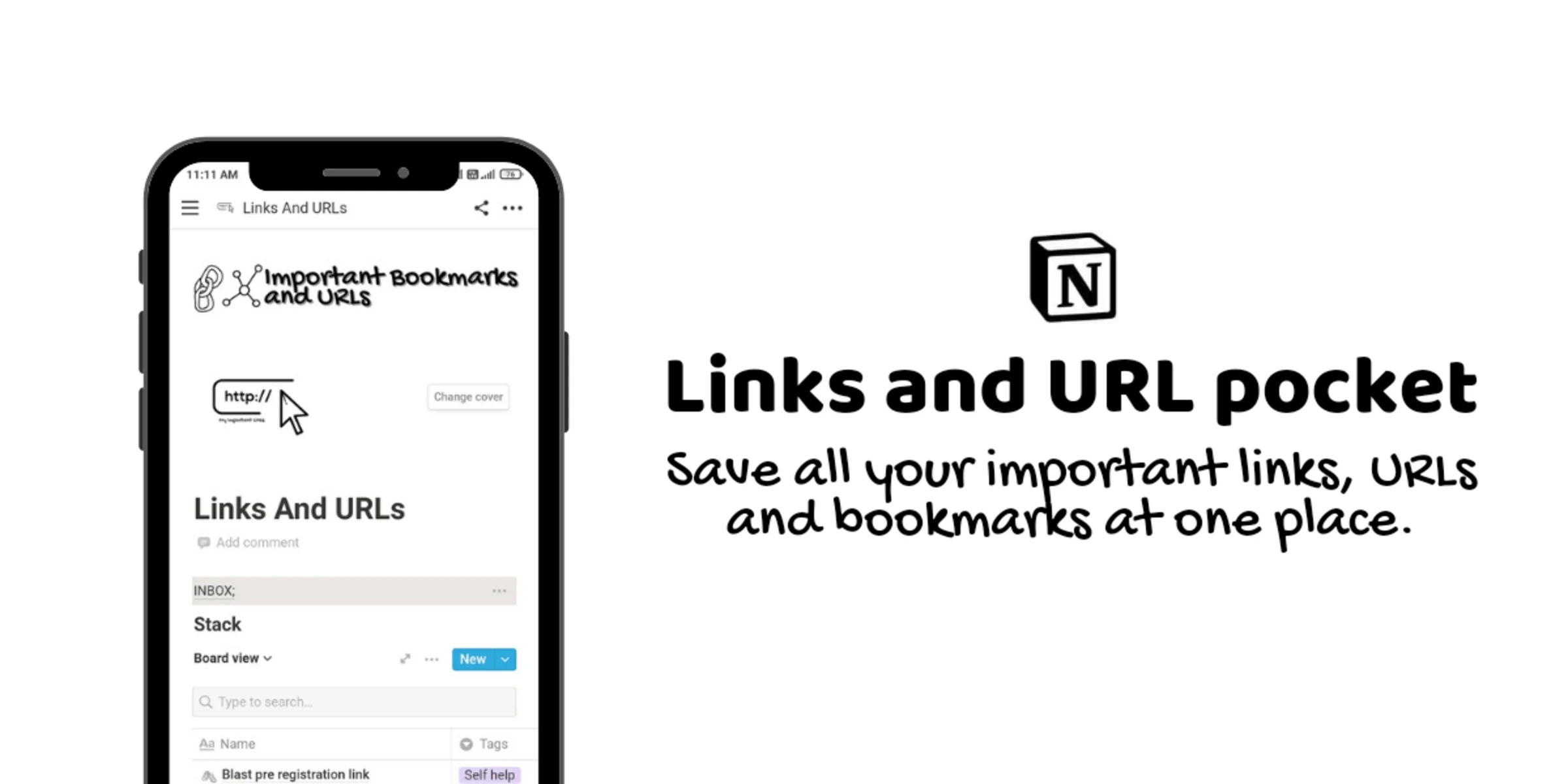 Links and URLs pocket