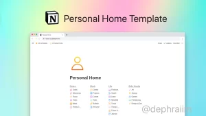 Organize your Notion Home and your life.