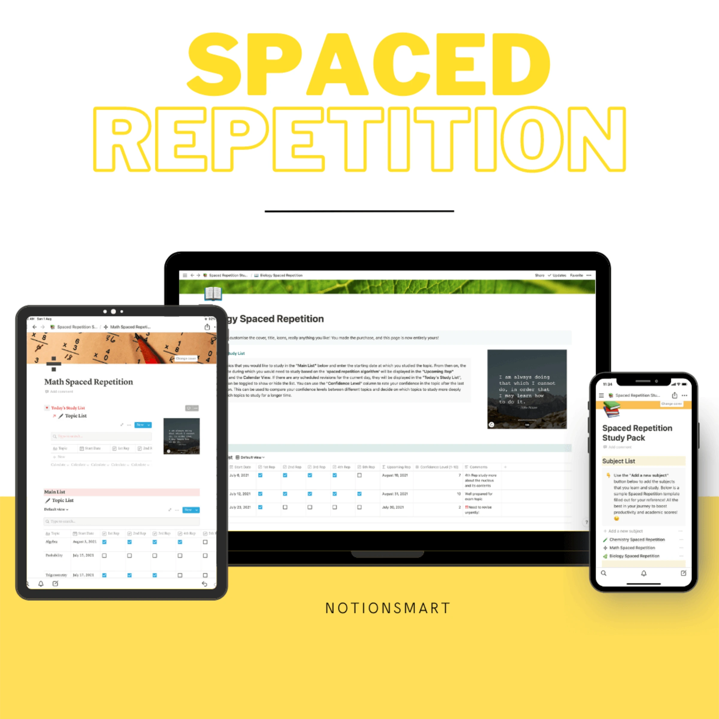 Spaced Repetition Template Pack