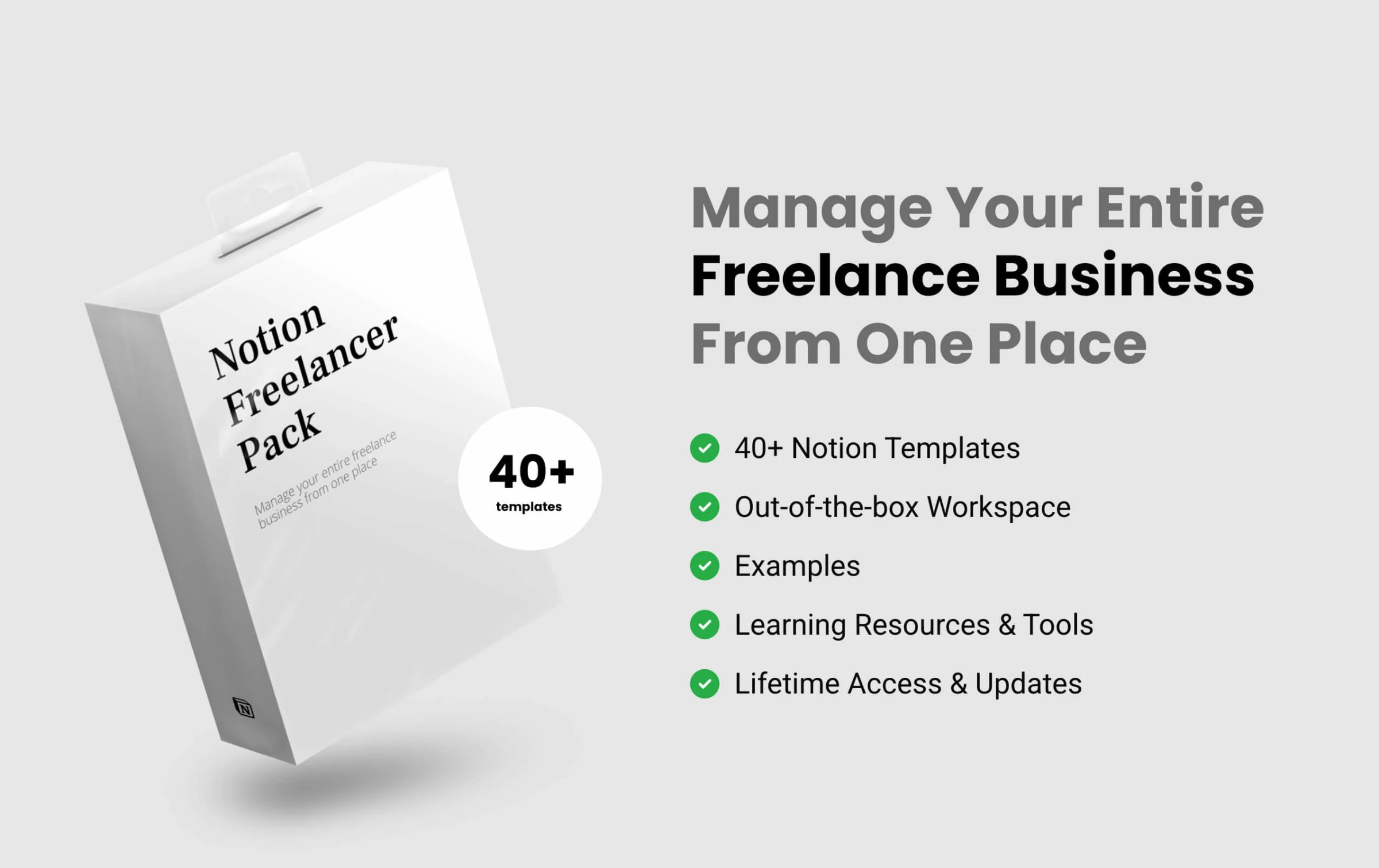 Manage your entire freelance business from one place