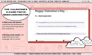 Tell your loved ones just how much you appreciate them with this e-card template! Could also be used as a: 🧁Birthday Card Notion Template 💐 Mother's Day Card Notion Template 🕶️ Father's Day Card Notion Template 🎖️ 'No Reason