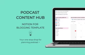 The Podcast Hub is the ultimate solution for mapping out blog and podcast content. This bundle makes it easy to plan and create all your content in one place