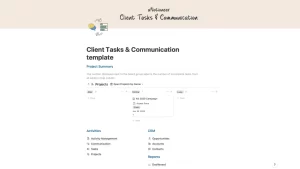 This template enables you to: • Record communication with clients
