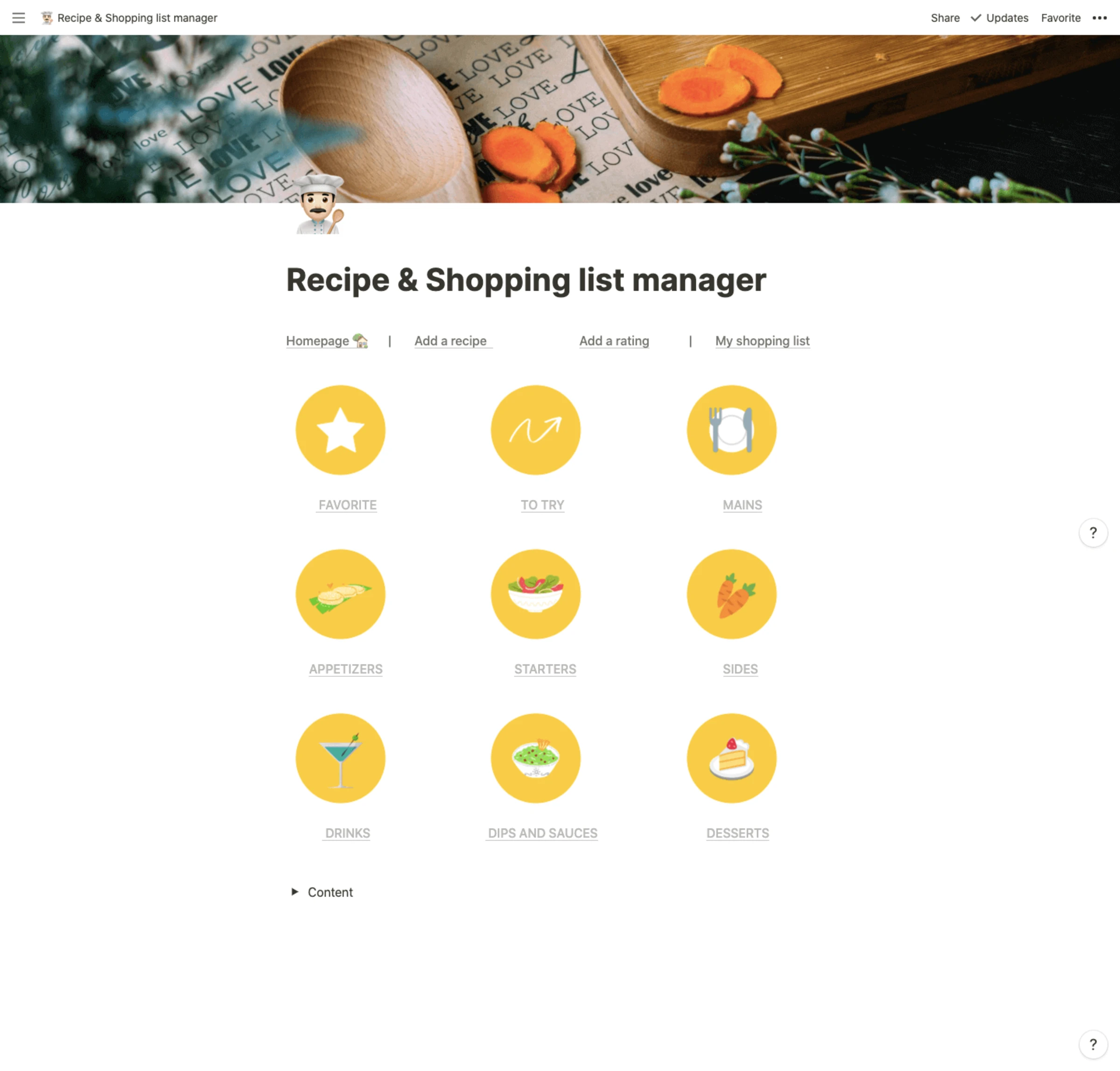 Recipe & Shopping list manager