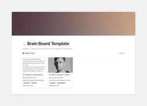 The goal of a brain board — similar to a collection of bookmarks — is to save and internalize key learnings from the massive amount of articles