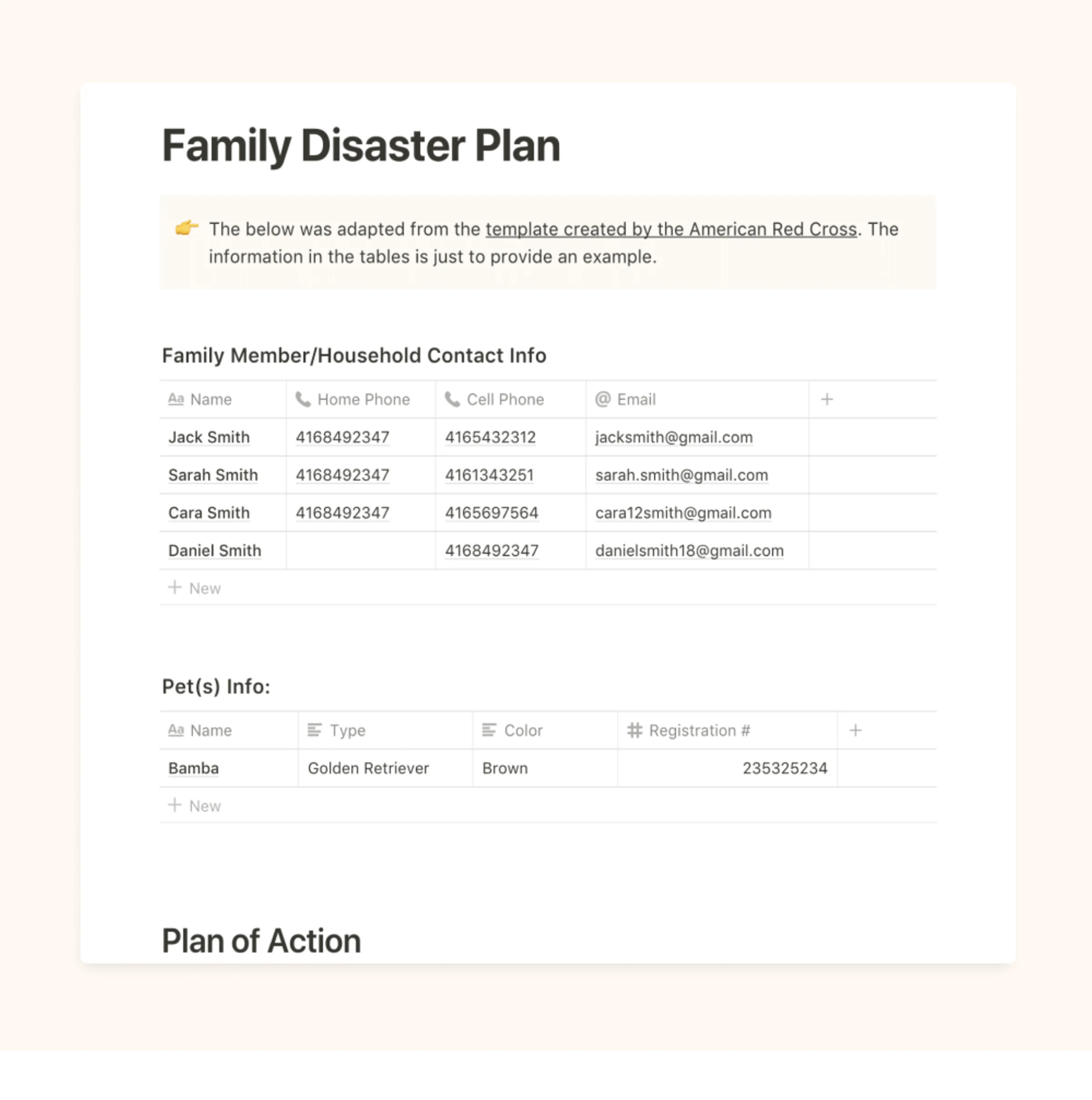Disaster Prep Plan