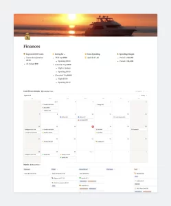 My 'Finances' template includes a categorized Kanban board of my expenses