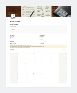 This is a digital bullet journal for tracking tasks
