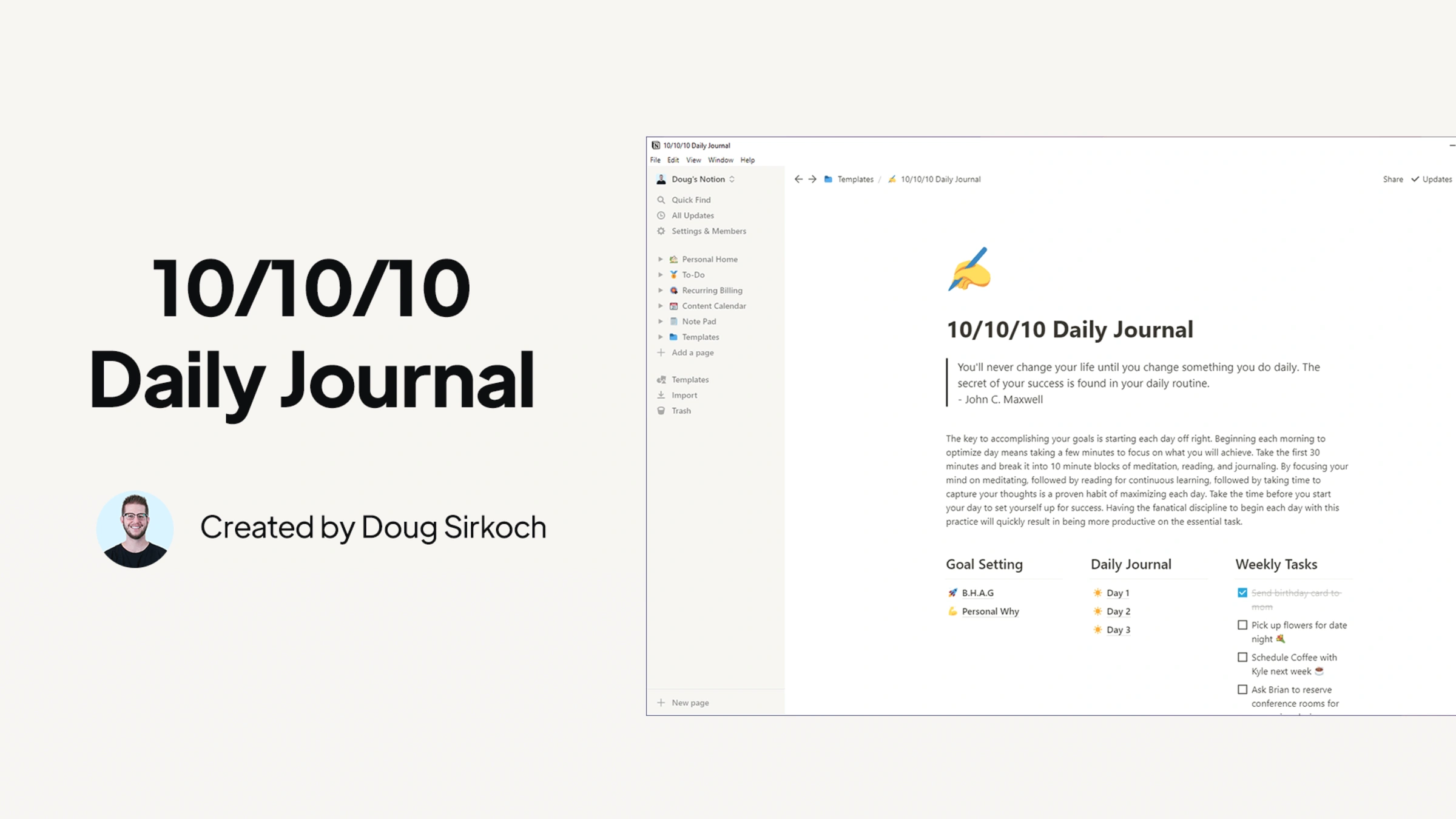 10/10/10 Daily Journal
