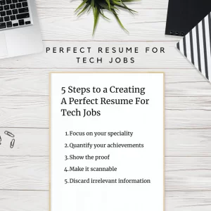 Resume template for tech jobs gives you a clean