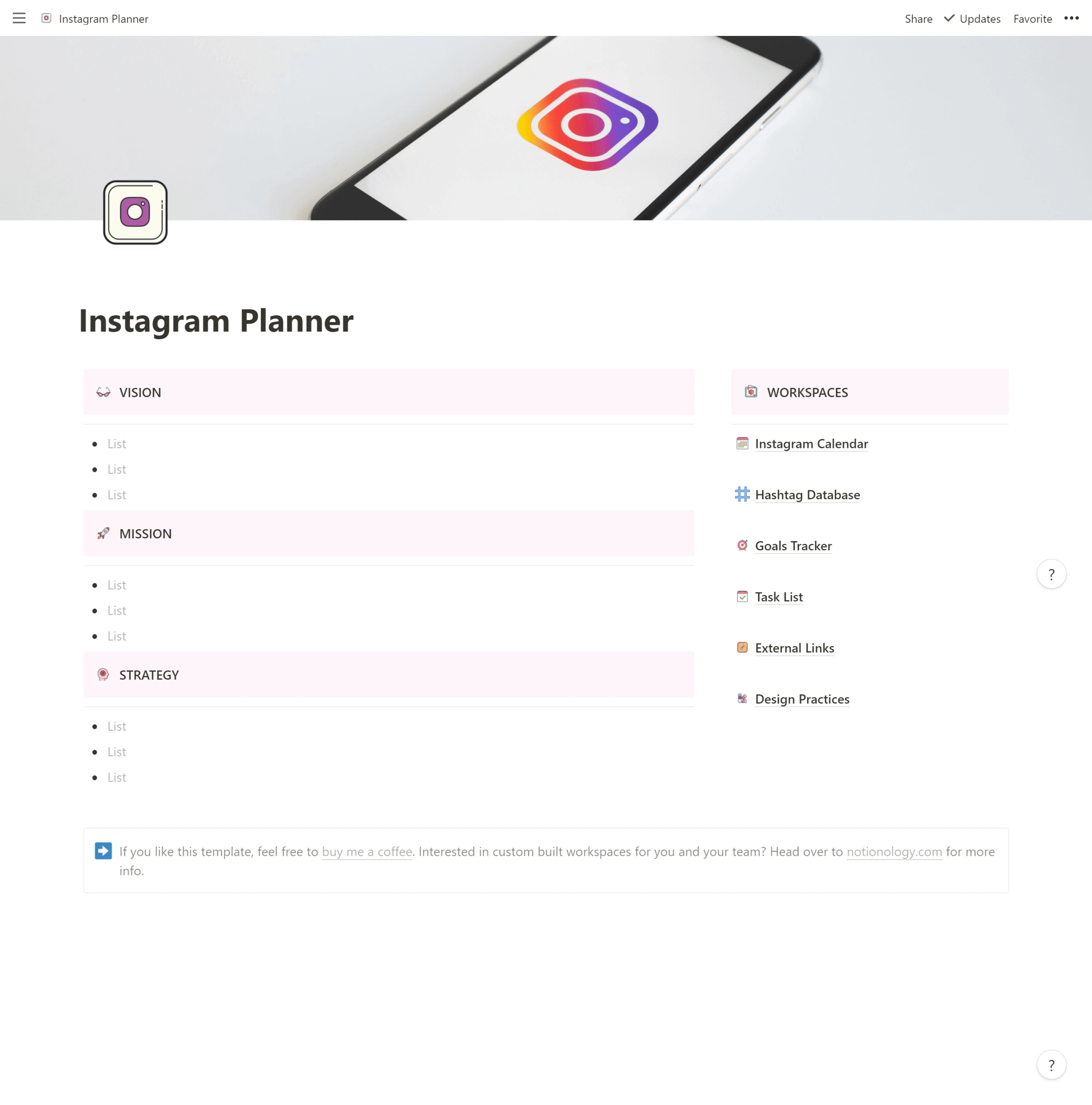 Instagram Planner and Calendar