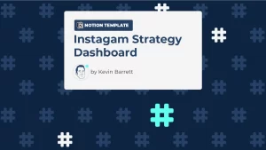 A Notion Template great for starting out a new Instagram account meant for growth with a strategy built around performance metrics. Keep track of posts