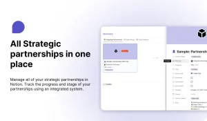 A template to manage all of your strategic partnerships and alliances in Notion