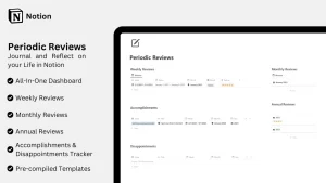 An all-in-one dashboard that provides a structure for you to reflect on your life.