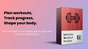 The Ultimate Workout Tracker is an easy-to-use Notion Template that makes tracking your workouts and data fast and simple. With over 25 templates