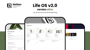 Notion Life OS is a comprehensive template that helps people organize their tasks