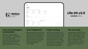 Notion Life OS is a comprehensive template that helps people organize their tasks