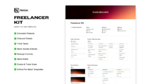 Easily manage your freelance business with Notion.