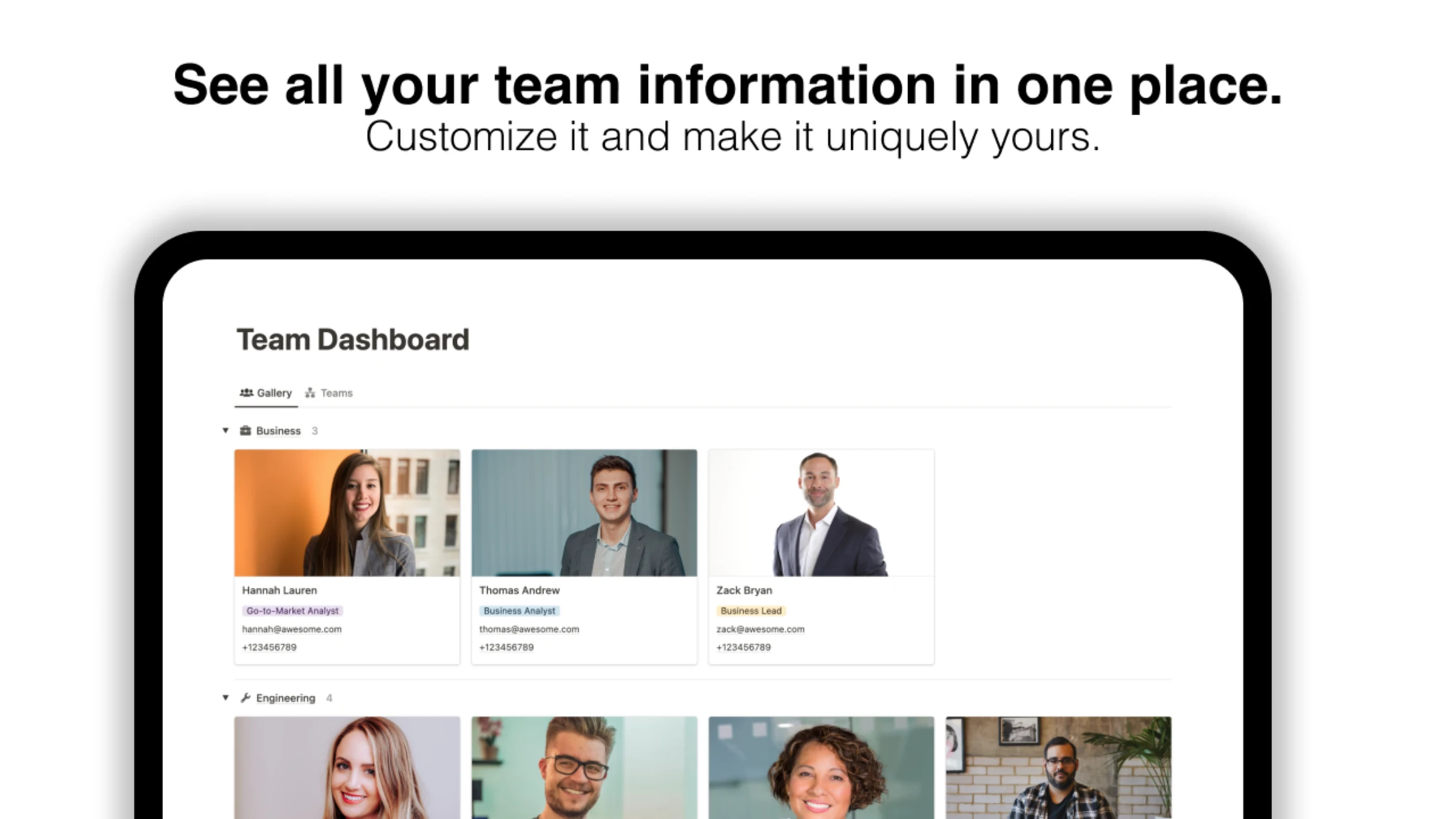 Team Dashboard